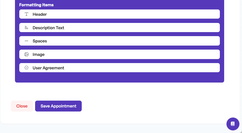 Settings - Appointments