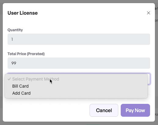 Settings - Billing