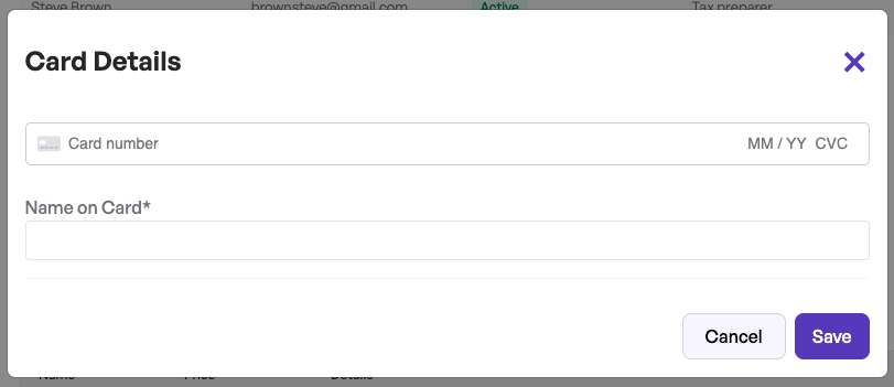 Settings - Billing