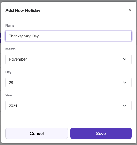 Settings - Defaults
