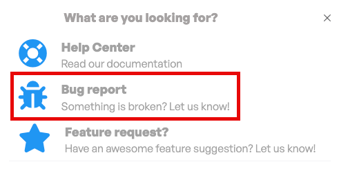 How to report a bug