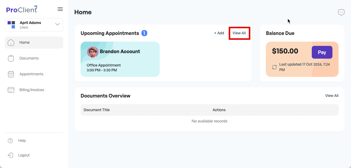 How clients can use ProClient Portal